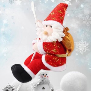 AmzBarley クリスマス 飾り サンタクロース 人形 3D立体感 ロープ付け サンタ オーナメント 飾り付け クリスマスパーティー 部屋 装飾 デ