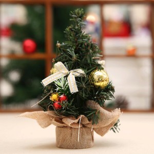 HOONNDUN クリスマスツリー 卓上 20cm ミニ クリスマス 飾り 北欧 玄関 装飾品 卓上ツリー 組み立て不要 クリスマスツリーオーナメント 