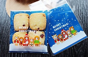 クリスマス 袋 小袋 お菓子 クッキー チョコレート ラッピング 100枚 包装袋 小分け プレゼント 用 ((5))