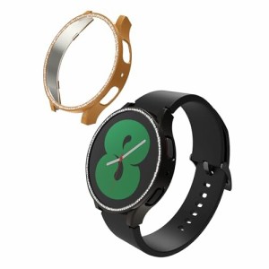 kwmobile 2x フレームカバー 対応: Samsung Galaxy Watch 5 (44mm) ケース - スマートウォッチ 保護 耐衝撃 - 黒色/ピンクゴールド