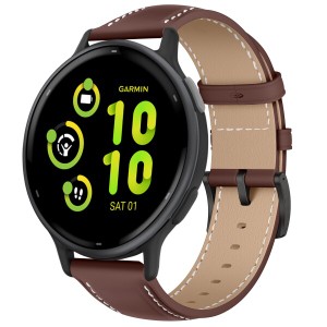 (LanQii) レザーバンド 20mm Garmin vivomove Trend/Sport/Garmin Vivoactive 5/Venu Sq 2 music Edition/Sq 2 /Sq Music 対応 バンド 革