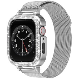 (tomoseisu)  コンパチブルapple watch バンド apple watch ケース 一体式 TPU製&ステンレス二重構造 アップルウォッチ カバー 耐久性 耐