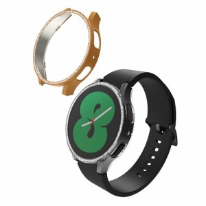 kwmobile 2x フレームカバー 対応: Samsung Galaxy Watch 4 (40mm) ケース - スマートウォッチ 保護 耐衝撃 - 透明/ピンクゴールド