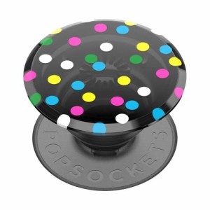 PopSockets Japan - ポップソケッツ ジャパン PopGrip Black Clear Translucent ドットパーティー クリア ポップグリップ スマホグリップ