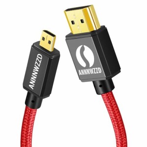 ANNNWZZD Micro HDMI to HDMI 4K UHD HDMIマイクロHDMI 変換 テレビ PC タブレット プロジェクタ用 2M