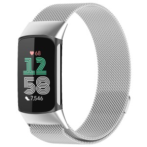 (LanQii) バンド Fitbit charge 6 / Fitbit charge 5 対応 磁気バックル ストラップ メッシュ織り クイックリリース 時計バンド 交換ベル