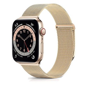 (Aueye) コンパチブル Apple Watch バンドUltra 1 2 金属ステンレス鋼バンド 男女兼用 磁石 Apple Watch ベルト for Apple Watch Series 