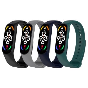 (BDIG) コンパチブル Xiaomi Mi band 7 ベルト Mi Band 7 バンドベルト替えベルト通気設計 ブレスレット柔らかい交換用 シリコン製 カラ