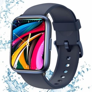 スマートウォッチ iPhone対応 アンドロイド対応 IP68防水 水泳時計、46mmハイビジョンタッチ大画面、音楽再生ウォッチ Bluetooth 5.1 3D