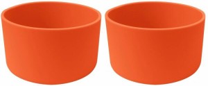 水筒カバー 底カバー 水筒 カバーのみ 底抜け防止 シリコン製 2個セット両面テープ付 | House+design (オレンジ, 0.8L & 1L & 1.5L)