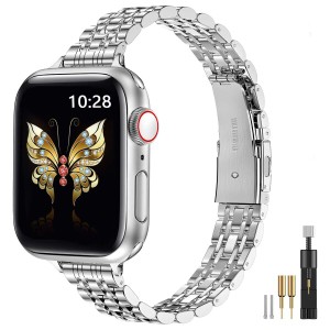 Apple の腕時計のバンド 42 の mm 44 の mm 45 の mm と互換性がある MioHHR の細いバンド女性 iWatch のバンド シリーズ 8 7 6 5 4 3 2 