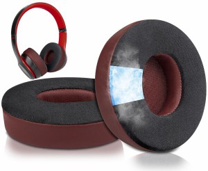 SoloWIT 冷却ジェル パッド イヤーパッド Beats Solo 2 & Solo 3 Wireless (B0534/A1796) 用 交換パッド ヘッドパッド ノイズアイソレー