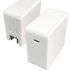 電材倉庫 PD充電器高速充電対応 AC充電器 シンプル コンパクト TYPE-C USB-C ホワイト (TYPE-Cポート×1)