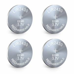 EEMB 4PACK LIR2430 充電式バッテリ 3.7 v リチウム イオン ボタン電池コイン電池イヤホン ウェアラブル デバイス時計用