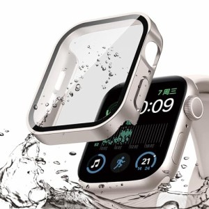 FALSAD Apple Watch カバー 40mm/44mm 対応 アップルウォッチ Se/Se2/Series6/5/4 保護ケース、新デザイン3D直角エッジ PC+ガラス画面 防