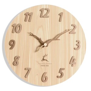 壁掛け時計 木製 静音 掛け時計 おしゃれ 連続秒針 時計 壁掛け 時計 自宅 寝室 かけ時計 直径30cm