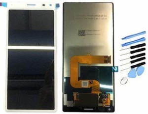 YQZ Xperia 8 修理交換用フロントパネル LCD タッチパネル 液晶パネル（フロントガラスデジタイザ）修理工具セット付き (ホワイト)