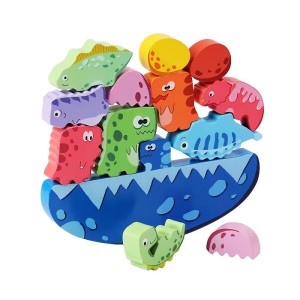 Shinse 積み木 恐竜 バランスゲーム 可愛い 知育玩具 カラフル モンテソッリー 恐竜おもちゃ スタッキング 赤ちゃん 幼児教育 早期開発 