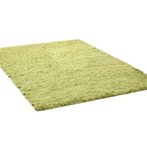 Kikon 洗える ラグマット カーペット オールシーズン シャギーラグ 絨毯 滑り止め付 冬用 夏用 床暖房対応 (グリーン1, 40×40cm)