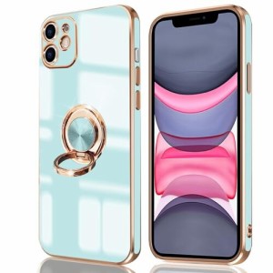 iPhone 11 ケース リング付き アイフォン11 リング カバー 全面保護 スマホケース TPU 耐衝撃 スタンド機能 車載スタンド対応 ストラップ