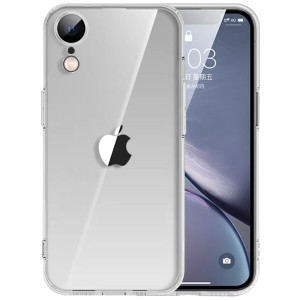 Tecxin iPhone XR ケース スマホケース 携帯カバー 透明 シリコン ソフト 薄型 耐衝撃 耐久 ハイエンド レンズ保護フィルム付き iphone x