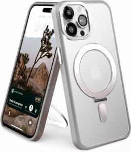 Magsafe 対応 iPhone11 ケーススタンド付き MagSafe磁気リング対応のマットな透明 米軍耐衝撃 縦横両対応 いphone11用ケース おしゃれ 純