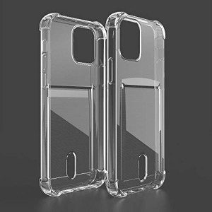 iPhone13 miniケース カード収納 クリア iPhone13MINIケース ソフトTPU 薄型 透明 超軽量 アイフォン13 ミニケース透明 柔らかい シリコ