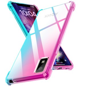 Aquos wish ケース 薄型 耐衝撃 TPU グラデーション色 ケース Aquos wish スマホケース 黄ばみ防止 ワイヤレス充電対応 レンズ保護 人気 