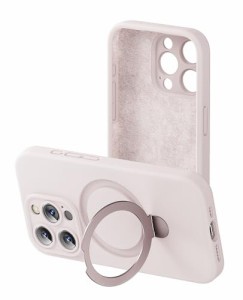 bitusado 液体シリコンケース マグネットスタンド付き iPhone 15 Pro用 (MagSafe対応)(キックスタンド内蔵) 携帯電話保護カバー 6.1イン