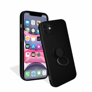 iPhone 11 ケース リング付き シリコン アイフォン11 リング カバー 全面保護 スマホケース TPU 耐衝撃 スタンド機能 車載スタンド対応 