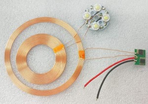 Taidacent 0~100mm 改良された磁気浮上ワイヤレス充電電源モジュール 4W LEDライト付き