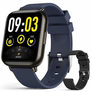 スマートウォッチ 1.69in アンドロイド/iPhone対応 LINE通知 睡眠 心拍数 健康管理 smart watch スマート ウォッチ 文字盤変更/DIY可能 