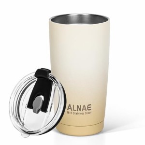 ALNAE タンブラー 蓋付き 真空断熱 600ml 水筒 マグボトル コーヒーカップ ふた付き 二重構造 保温保冷 直飲み 大容量 ビール コーヒー 