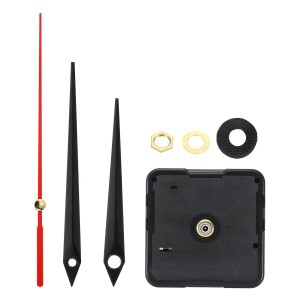 PATIKIL 時計の仕掛け交換 クォーツ時計の電池駆動長い軸の壁時計の針モーターの動きキットDIY修理部品 赤/黒