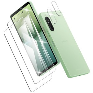 Xperia 10 V SO-52D SOG11 用の フィルム+ Xperia 10 V SO-52D SOG11 用の レンズフィルム 表面硬度 9H3D Touch対応 エクスペリア10 V 用