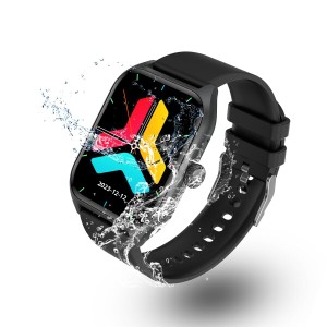 スマートウォッチ Bluetooth通話 iPhone&アンドロイド対応 Smart Watch 腕時計 歩数計 IP68防水 多機能 スポーツウォッチ 「ブラック」