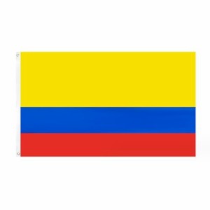 世界国旗 90×150cm ハトメ式 応援グッズ 国旗 旗 万国 国旗カード フラッグ 旗棒 万国旗 コロンビア共和国 自由と秩序 ボゴタ 哥倫比亜 
