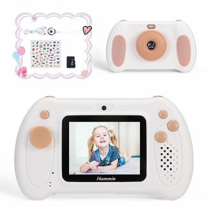 Hommie 子供用カメラ  キッズカメラ トイカメラ 子供用デジタルカメラ kids camera 32G付き mp3音楽 1080P 2.5K UHD動画 8倍ズーム 自撮