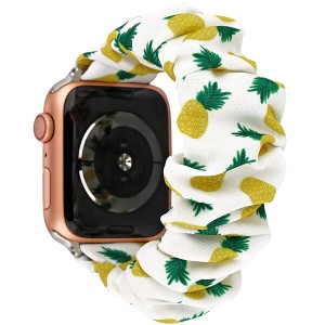 Greaciary Apple Watchバンドシュシュと互換性あり42mm布ソフトパターンプリントファブリックリストバンドブレスレット女性IWatchかわい