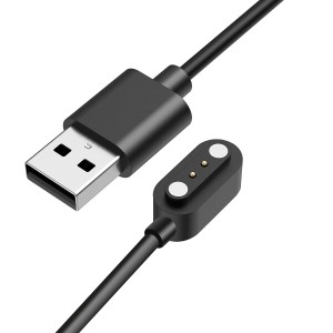 スマートウォッチ ケーブル, USB 磁気充電ケーブル 磁気吸着 1メートル スマートウォッチ USB充電ケーブル ピン間の距離 2.84mm 4.0mm 7.