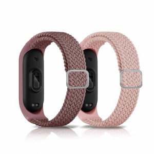 (LanQii) バンド Xiaomi Smart Band 7/6/5 /Xiaomi Mi Band 7/6/5 対応 ナイロン バンド 編み込み スポーツ用 Xiaomi Smart Band 7/6/5 (