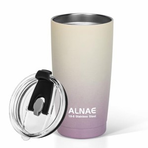 ALNAE タンブラー 蓋付き 真空断熱 600ml 水筒 マグボトル コーヒーカップ ふた付き 二重構造 保温保冷 直飲み 大容量 ビール コーヒー 