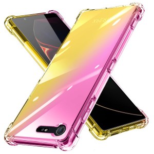 Xperia XZ Premium ケース 耐衝撃 クリア SO-04 カバー クリア TPU 薄型 軽量 滑り止め 黄変防止 柔軟 Qi充電 衝撃吸収 指紋防止 米軍MIL