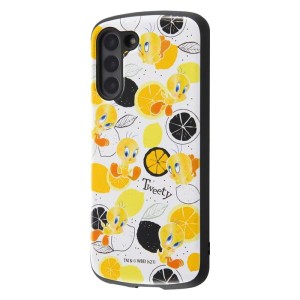 Galaxy S21 ケース ルーニー・テューンズ 耐衝撃ケース MiA トゥイーティー 総柄 scg09 sc-51b 全キャリア対応 ギャラクシーs21 ストラッ