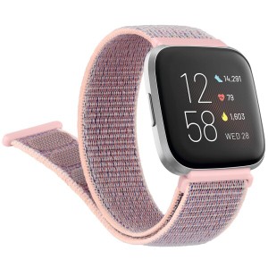 ベルト コンパチブル Fitbit Versa2 バンド/Versa2 /Versa Lite バンド, 交換ベルト ソフトナイロンベルト柔らかい バーサ2 ベルト (ピン