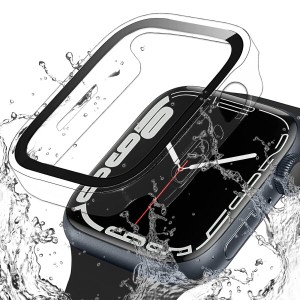 (ILYAML)  for Apple Watch ケース Apple Watch ケース 対応 IP68完全防水 バンド 水泳・スポーツ専用 防水ケース 3D直角エッジデザイン 