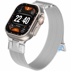 コンパチブル Apple Watch バンド/アップルウォッチ バンド 42mm 44mm 45mm 49mm 機甲スタイルマグネットクラスプ テンレス留め金製 磁石