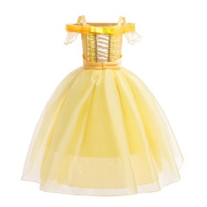 (Dressy Daisy) 幼児 女の子 ベル コスプレ プリンセス コスチューム 子供 スカート 美女と野獣 ドレス ハロウィン 仮装 黄色い サイズ 2