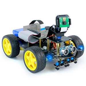 Yahboom ロボット AI カーキット インテリジェントロボット ラズベリーパイ 4B DIY プログラミング スターター プロジェクト キット ライ