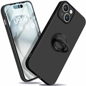 Ｍｏｎｔｕｅ iPhone 15 ケース リング付き 耐衝撃 シリコン TPU 車載ホルダー スタンド機能 アイフォン 15 レンズ保護 指紋防止 耐摩擦 